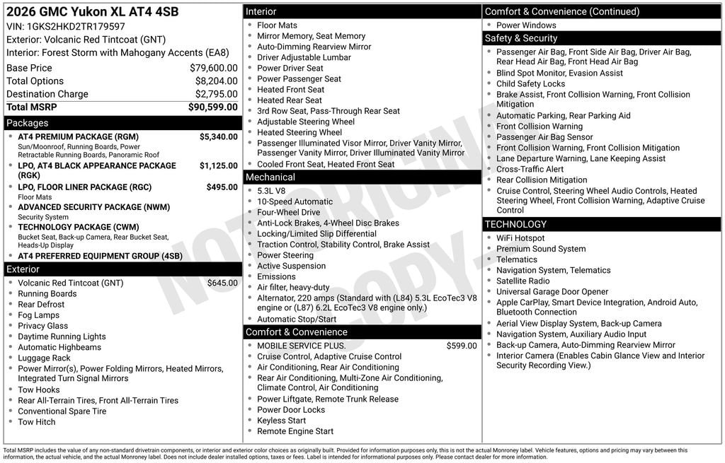 gmc yukon xl 2026 1GKS2HKD2TR179597 image gmc yukon xl 2026 1GKS2HKD2TR179597 image